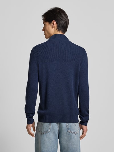 MCNEAL Strickpullover aus Lammwolle Dunkelblau Melange 5