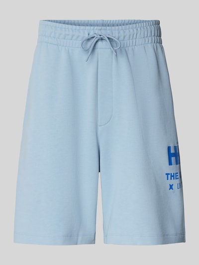 Hugo Blue Sweatshorts mit elastischem Bund Modell 'Nesisho' Rauchblau 2