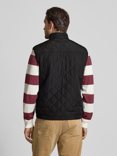 Gant Bodywarmer met opstaande kraag en labelstitching Zwart - 5