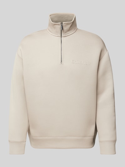 CK Calvin Klein Sweatshirt mit Label-Detail Beige 2