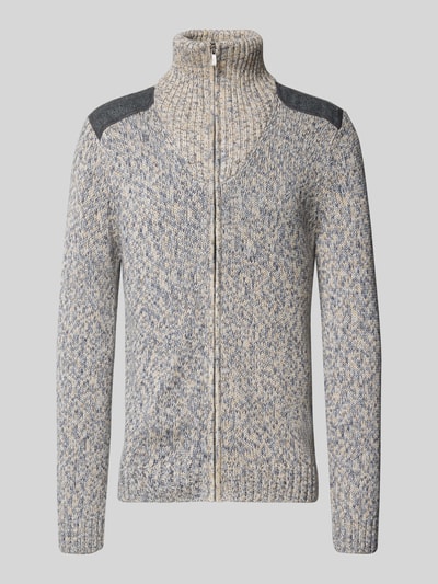 RAGMAN Strickjacke mit gerippten Abschlüssen Bleu 2