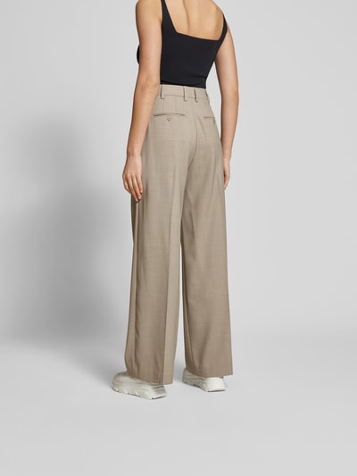 Filippa K Stoffhose mit Bundfalten Schlamm Melange 5