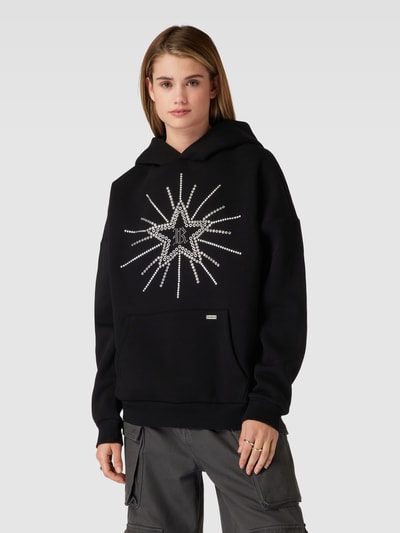REVIEW Hoodie mit FIREWORK Strass Black 4