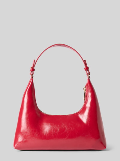 Produktfoto, Henkeltasche mit Label-Detail von CK Calvin Klein, intensywnie czerwona, wykończenie na wysoki połysk, gładka faktura