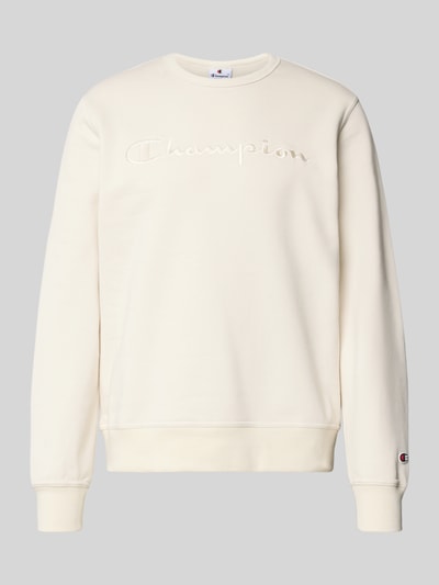 CHAMPION Sweatshirt mit Label-Stitching und Rundhalsausschnitt Offwhite 2