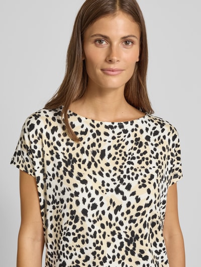 s.Oliver RED LABEL Loose Fit T-Shirt aus Viskose-Mix Offwhite 3