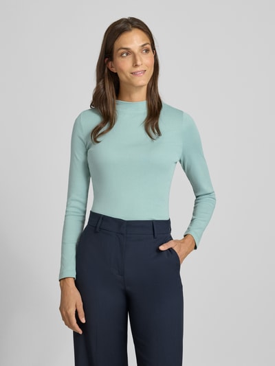 Christian Berg Woman Longsleeve mit Stehkragen Helltuerkis 4