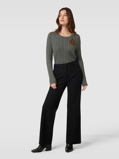 Lauren Ralph Lauren Gebreide pullover met knoopsluiting Antraciet - 1