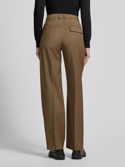 BOSS Straight Fit Stoffhose aus Schurwolle Modell 'Tilda' Cognac 5