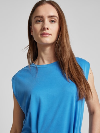 MSCH Copenhagen Knielange jurk met stoffen ceintuur, model 'Juniper' Koningsblauw - 3