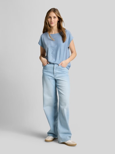 Tom Tailor Denim t-shirt o kroju relaxed fit z okrągłym dekoltem Jasnoniebieski 1