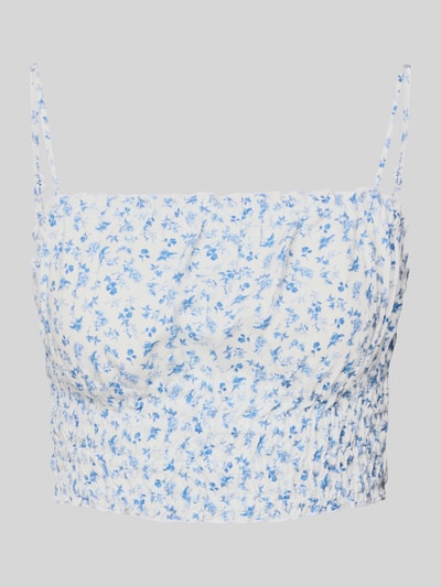 Review Crop Top mit elastischem Bund Weiss 2