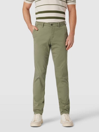 Gardeur Chinosy z wpuszczanymi kieszeniami w stylu francuskim model ‘BENITO’ Khaki 4