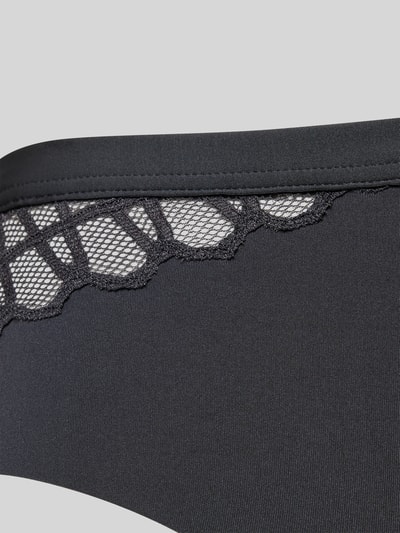 Mey Slip mit Spitzenbesatz Modell 'Poetry Temp' Dunkelgrau 2