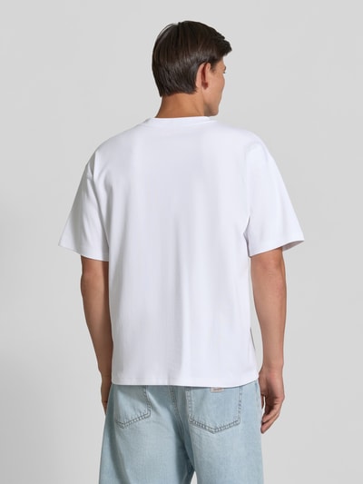Diesel T-shirt z subtelnym detal z logo Biały 5