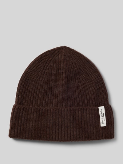 Marc O'Polo Mütze aus Woll-Mix  Dunkelbraun Melange 1