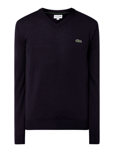 Lacoste Pullover van wolmix  Marineblauw - 2