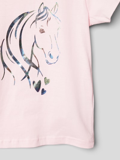 Blue Seven T-Shirt mit Motiv-Print Rosa 2