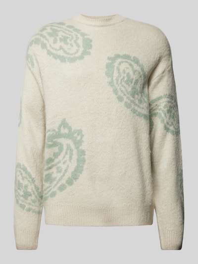 Only & Sons Strickpullover mit gerippten Abschlüssen Modell 'RONNIE' Offwhite 1