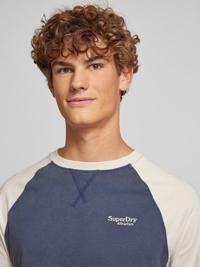 Superdry Shirt met lange mouwen en labelstitching Donkerblauw - 3