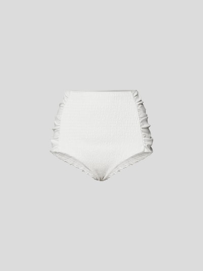 Sir High Waist Bikini-Hose mit Smok-Details Weiß 2
