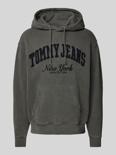 Tommy Jeans Hoodie met labelstitching Zwart - 1