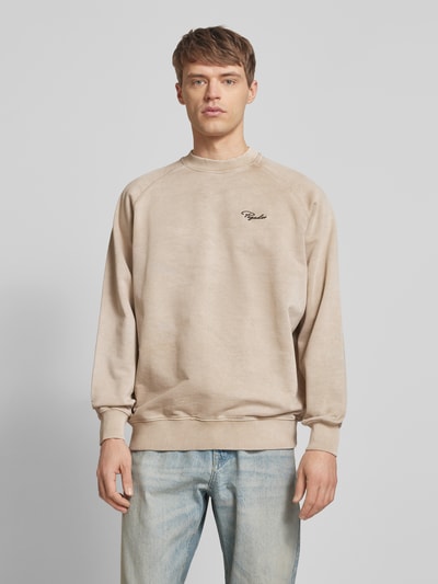 Pegador Sweatshirt mit Label-Stitching Modell 'TERRY' Taupe 4