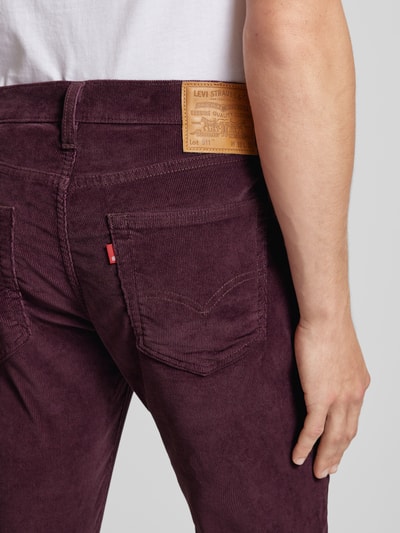 Levi's® Slim Fit Jeans in Cord-Optik Modell '511' Bordeaux 3