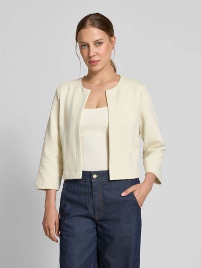Tom Tailor Shaped fit korte blazer van katoenmix Beige - 4