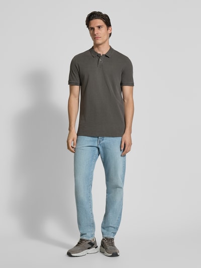 Tom Tailor Denim Regular Fit Poloshirt aus reiner Baumwolle Hellgrau 1