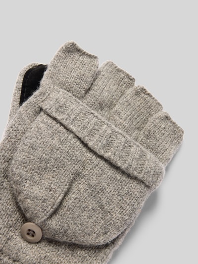 Barts Handschoenen met labeldetail, model 'HAAKON' Lichtgrijs - 3