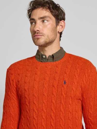 Polo Ralph Lauren Regular Fit Strickpullover aus Woll-Kaschmir-Mix Dunkelorange 3