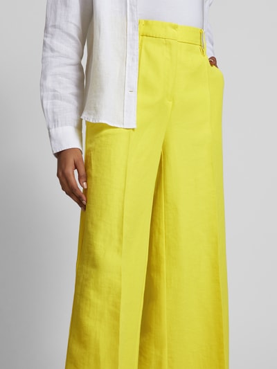 Cambio Spodnie w kant model ‘ALVA’ Żółty 3