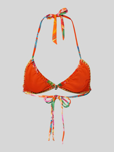 Banana Moon Bikini-Oberteil mit floralem Muster Modell 'MAIMITI' Orange 3