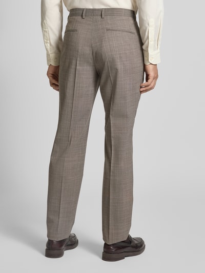 BOSS Regular fit pantalon in geweven look Beige - 5