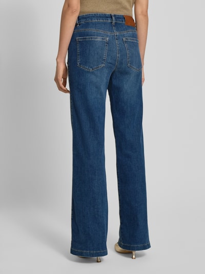 Luisa Cerano Flared cut jeans met knopen en achterzakken Blauw - 5