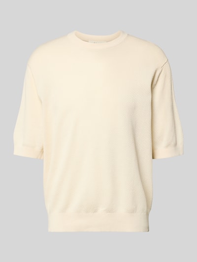 Selected Homme t-shirt o kroju relaxed fit z czystej bawełny model 'TORINO' Złamany biały 2