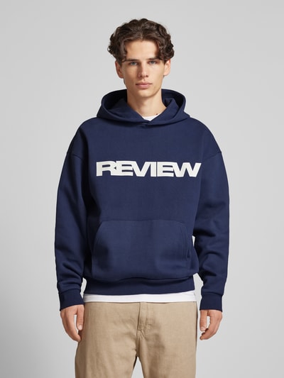 REVIEW Hoodie mit Kapuze Rauchblau 4