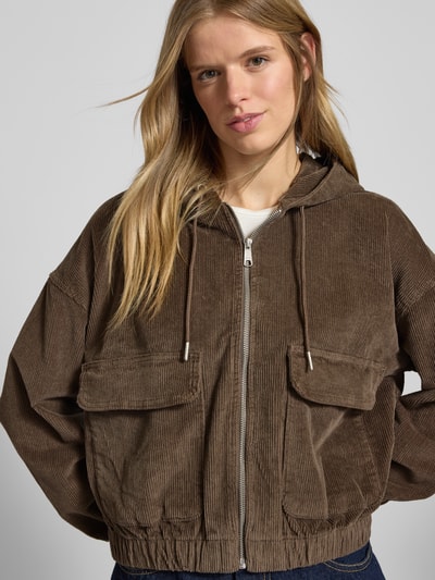 Only Loose fit bomberjack van katoenmix, model 'KENZIE' Middenbruin - 3