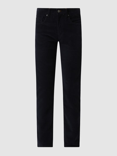 Montego Cordhose mit Stretch-Anteil in gerader Passform  Marineblau 2