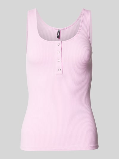 Pieces Tanktop in Ripp-Optik Rosa 2