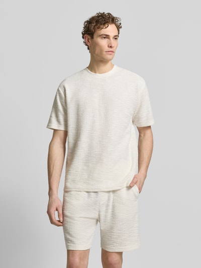 MCNEAL T-Shirt mit Strukturmuster und Rundhalsausschnitt Ecru 4