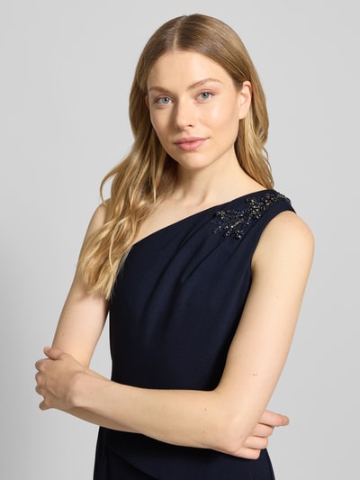 Adrianna Papell Abendkleid mit Volants Dunkelblau 3