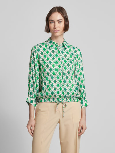 More & More Blouse met opgestikte borstzakken Lichtgroen - 4