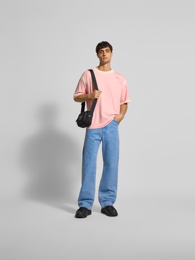 Diesel T-Shirt mit Label-Print Pink 1