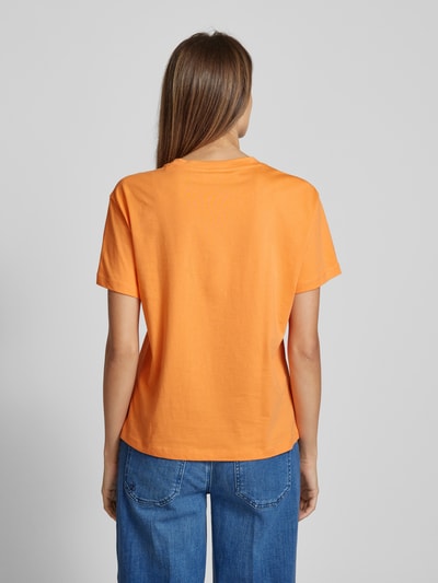 Jake*s Casual T-Shirt mit Statement-Stitching Apricot 5