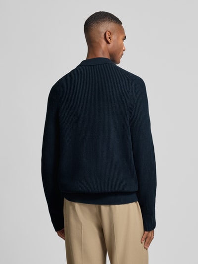 OLYMP Level Five Strickjacke mit Knopfleiste Marine 5