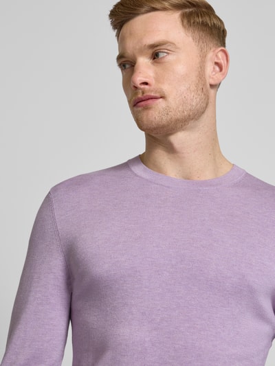 MCNEAL Gebreide pullover met ronde hals Paars gemêleerd - 3