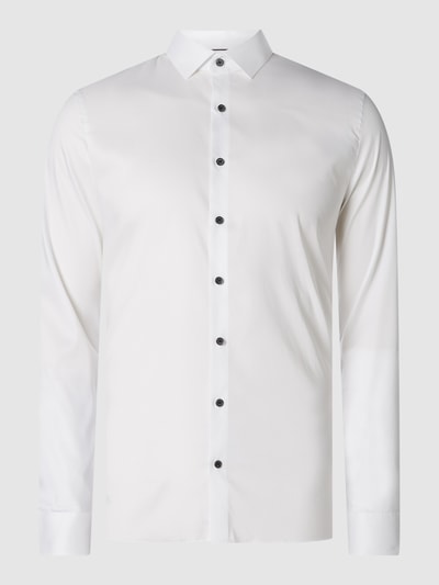 OLYMP No. Six Super Slim Fit Business-Hemd aus Twill Weiss 2