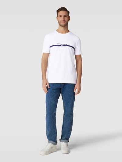 Christian Berg Men T-Shirt mit Front-Print Weiss 1